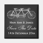 Einfach Save the Date Tandem Bike Black Magnet (Vorne)