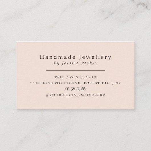 Einfach schick Gold Foil Streifen Minimalistisch D Visitenkarte (Rückseite)