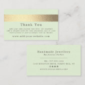 Einfach schick Gold Foil Streifen Minimalistisch D Visitenkarte (Vorne/Hinten)