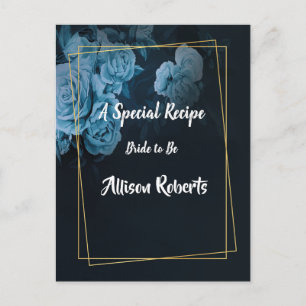 Einfach Schicke Goldene Geometrische Rahmen Brautp Postkarte