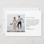 Einfach schicke Hochzeit Danke Foto (Rückseite)