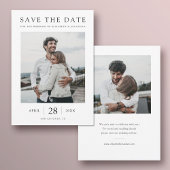 Einfach schicke moderne Multi-Foto-Hochzeit Save The Date