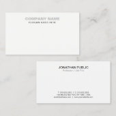 Einfach Schlicht Elegant Beruflich Modernes Weiß Visitenkarte (Vorne/Hinten)