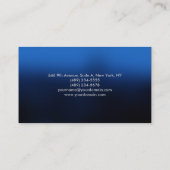 Einfach Schlicht Elegant Blau Minimalistisch Visitenkarte (Rückseite)