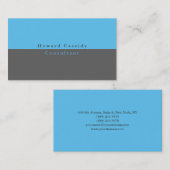 Einfach Schlicht Elegant Grau Blau Minimalistisch  Visitenkarte (Vorne/Hinten)