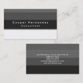 Einfach Schlicht Elegant Grau Minimalistisch Beruf Visitenkarte (Vorne/Hinten)