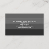 Einfach Schlicht Elegant Grau Minimalistisch Beruf Visitenkarte (Rückseite)