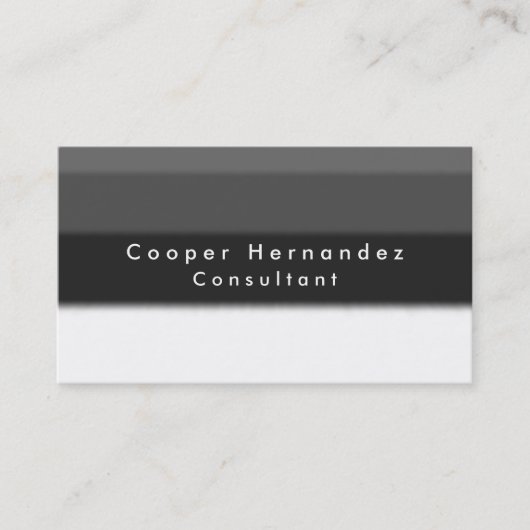 Einfach Schlicht Elegant Grau Minimalistisch Beruf Visitenkarte (Vorderseite)