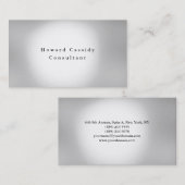 Einfach Schlicht Elegant Grau Weiß Minimalistisch Visitenkarte (Vorne/Hinten)