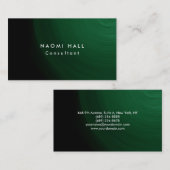 Einfach Schlicht Elegant Grün Beruflich Minimalist Visitenkarte (Vorne/Hinten)