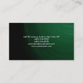 Einfach Schlicht Elegant Grün Beruflich Minimalist Visitenkarte (Rückseite)