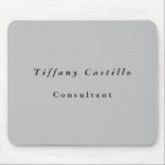 Einfach Schlicht Elegant Minimalistisch Modernes G Mousepad<br><div class="desc">Einfaches, modernes, minimalistisches Design. Diese Vorlage kann an alle beruflichen Beruf angepasst werden.</div>