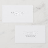 Einfach Schlicht Elegant Weiß Minimalistisch Moder Visitenkarte (Vorne/Hinten)