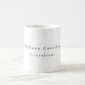 Einfach Schlicht Elegantes Rotes Weiß Minimalistis Kaffeetasse (Mittel)