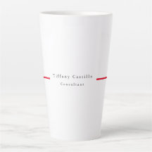 Einfach Schlicht Elegantes Rotes Weiß Minimalistis