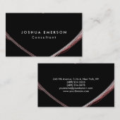 Einfach Schlicht Elegantes Schwarzes Modernes Beru Visitenkarte (Vorne/Hinten)