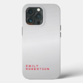 Einfach Schlicht Grau Trendy Moderne Minimalistisc Case-Mate iPhone Hülle (Rückseite)