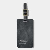 Einfach Schlicht Grau Trendy Moderne Minimalistisc Gepäckanhänger (Vorderseite vertikal)