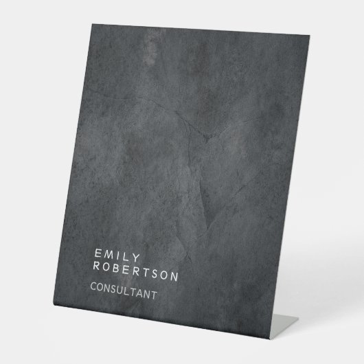 Einfach Schlicht Grau Trendy Moderne Minimalistisc Sockelschild (Vorderseite)