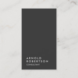 Einfach Schlicht Grau Trendy Moderne Minimalistisc Visitenkarte