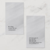Einfach Schlicht Gray Trendy Consultant Visitenkarte (Vorne/Hinten)