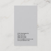Einfach Schlicht leichter Gray Trendy Consultant Visitenkarte (Rückseite)
