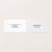 Einfach Schlicht Minimalistisch klassisch Visitenkarten (Außenseite Aufgefaltet)