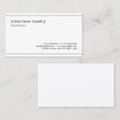 Einfach Schlicht modern, stilvoll und Minimalistis Visitenkarte (Vorne/Hinten)