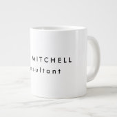 Einfach Schlicht Trendy White Beruflich Creative Jumbo-Tasse (Vorderseite Rechts)