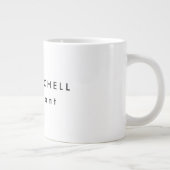 Einfach Schlicht Trendy White Beruflich Creative Jumbo-Tasse (Rechts)