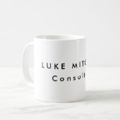 Einfach Schlicht Trendy White Beruflich Creative Kaffeetasse (Vorderseite Links)