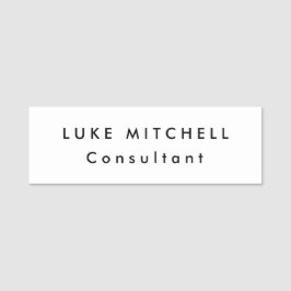 Einfach Schlicht Trendy White Beruflich Creative Namensschild