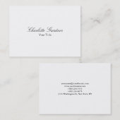 Einfach schlicht und stilvoll, modern und weiß visitenkarte (Vorne/Hinten)