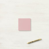 Einfach Schlichte Staubige Rosa Benutzerdefiniert Post-it Klebezettel (Auf Schreibtisch)