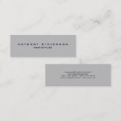 Einfach Schlichter Beruflicher Haarstil Silver Gra Mini Visitenkarte (Vorne/Hinten)