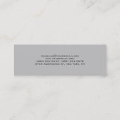 Einfach Schlichter Beruflicher Haarstil Silver Gra Mini Visitenkarte (Rückseite)