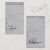 Einfach Schlichter Grau Wall Trendy Consultant Visitenkarte (Vorne/Hinten)