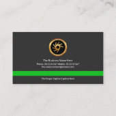 Einfach Schlichter Grüne Spalte Gründer CEO Visitenkarte (Rückseite)