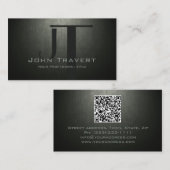 Einfach Schlichter Monogram Realtor Visitenkarte (Vorne/Hinten)