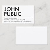 Einfach Schlichter Name Visitenkarte (Vorne/Hinten)