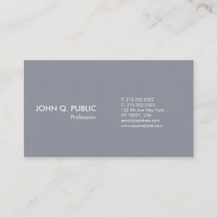 Einfach Schlichtes Elegantes Grau Modern Beruflich Visitenkarte
