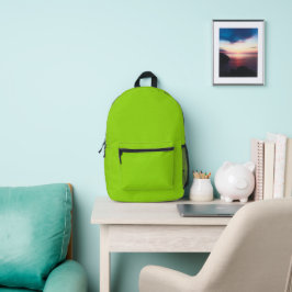 Einfach schlichtes Grün Bedruckter Rucksack