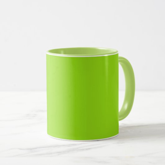 Einfach schlichtes Grün Tasse (VorderseiteRechts)