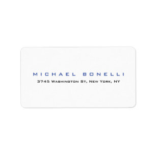 Einfach Schlichtes, lesbares Blau Adressaufkleber