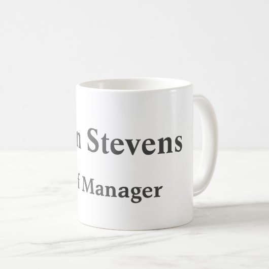 Einfach Schlichtes Minimalistisches klassisches We Kaffeetasse (VorderseiteRechts)