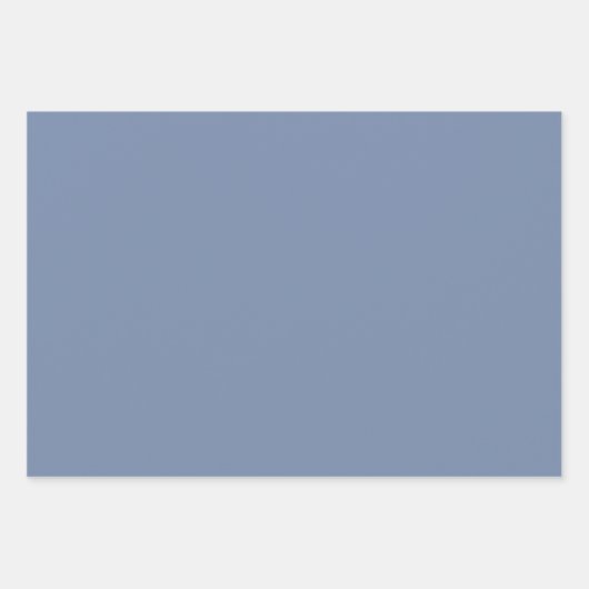 Einfach schlichtes Schieferblau in Vollfarbe Geschenkpapier Set (Vorderseite 2)