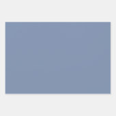 Einfach schlichtes Schieferblau in Vollfarbe Geschenkpapier Set (Vorderseite)