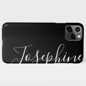 Einfach Schlichtes Schwarz-Weiß-Handschrift iPhone Hülle (Rückseite (Horizontal))