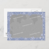 Einfach Schneeflocken Art Frame Personalisiertes F Postkarte (Vorne/Hinten)