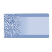 Einfach Schneeflocken, leere Versandetiketten (Vorne)